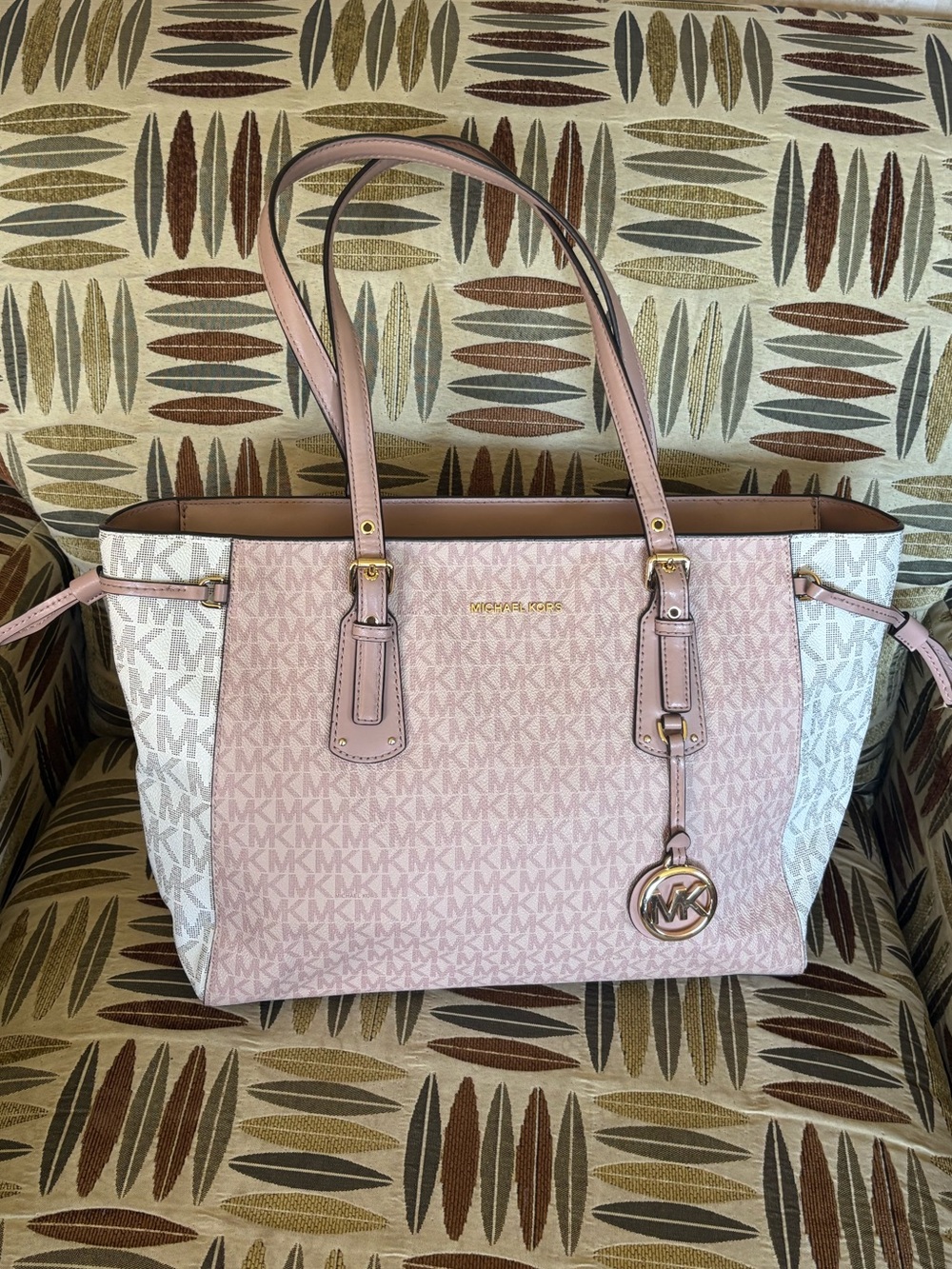 Michael Kors Voyager Color-Block Logo Tote Bag